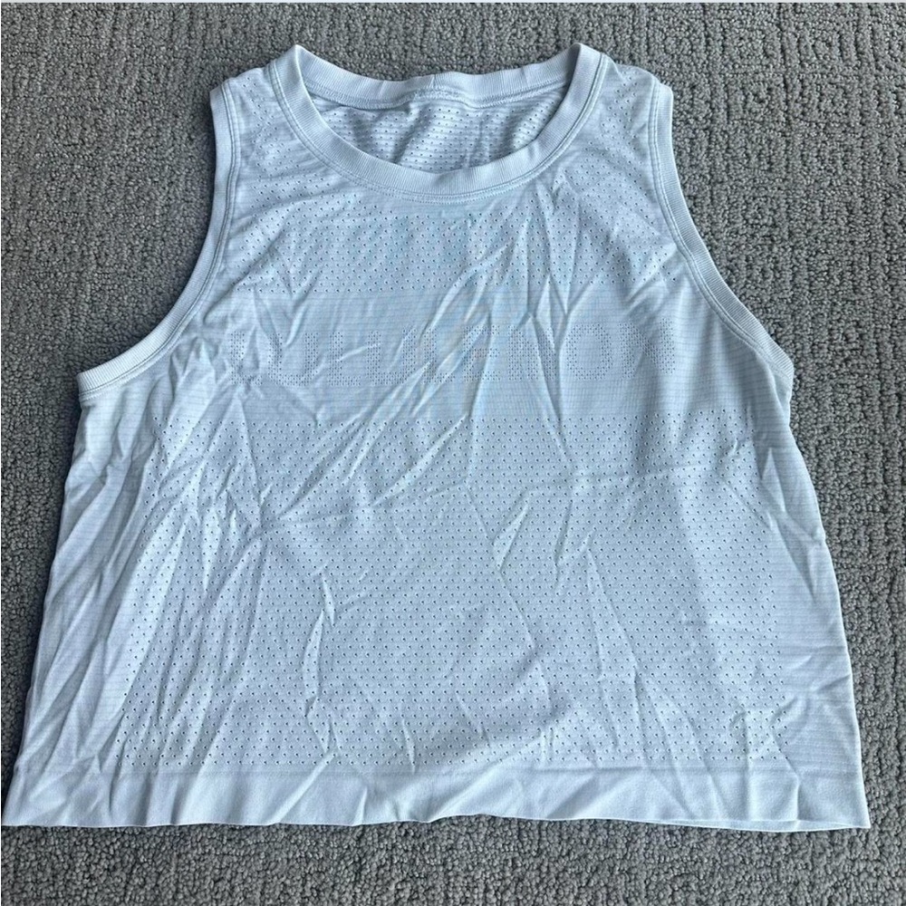 Lululemon Pale Blue Mesh Tank